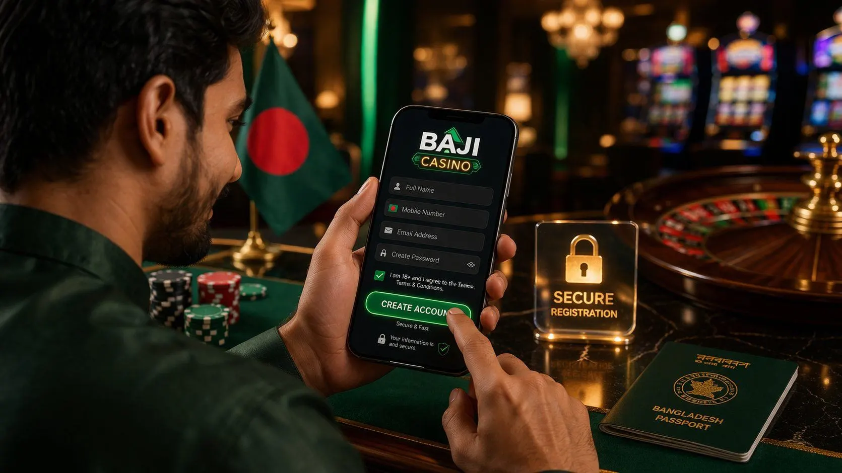 বাজিতে অ্যাকাউন্ট তৈরি করুন